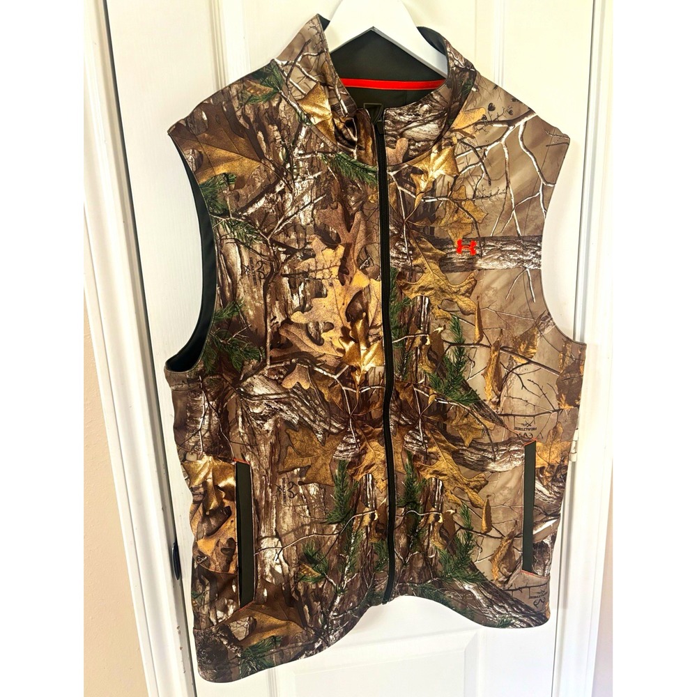 Under Armour Men's Zephyr Fleece 3XL Realtree Edge Camo Hunting Vest Scent